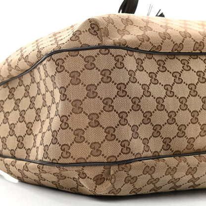 Gucci Monogram Margaux Calfskin Medium Emily Hobo Beige Ebony Cocoa 9 of 13