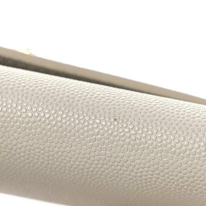 Saint Laurent Grain De Poudre Monogram Uptown Chain Wallet Dark Latte 16 of 17