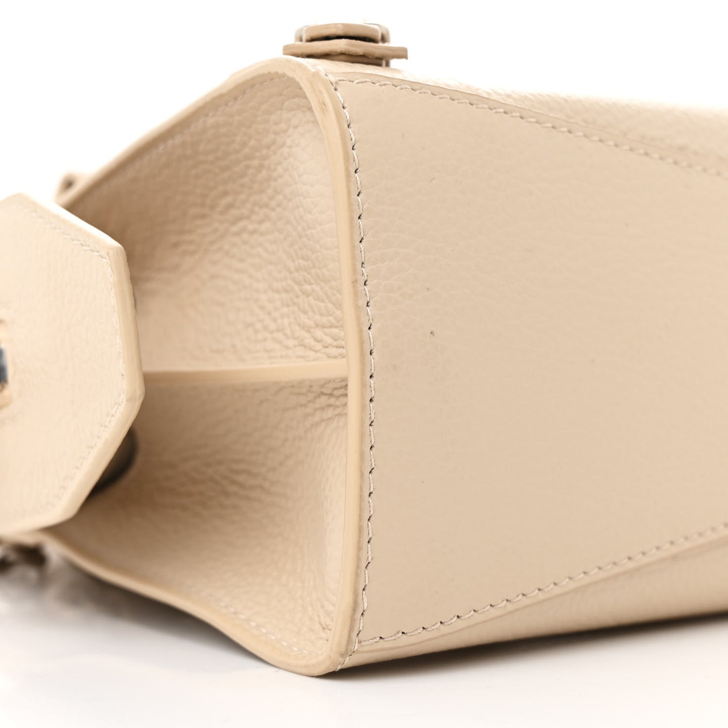 Grained Calfskin Neo Classic Silver Hardware Mini City Cream