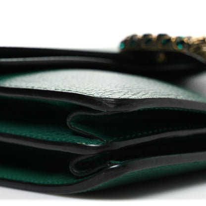 Gucci Pebbled Calfskin Small Dionysus Shoulder Bag Emerald 9 of 10