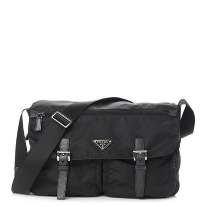 Prada Nylon Vela Messenger Bag Black 1 of 13