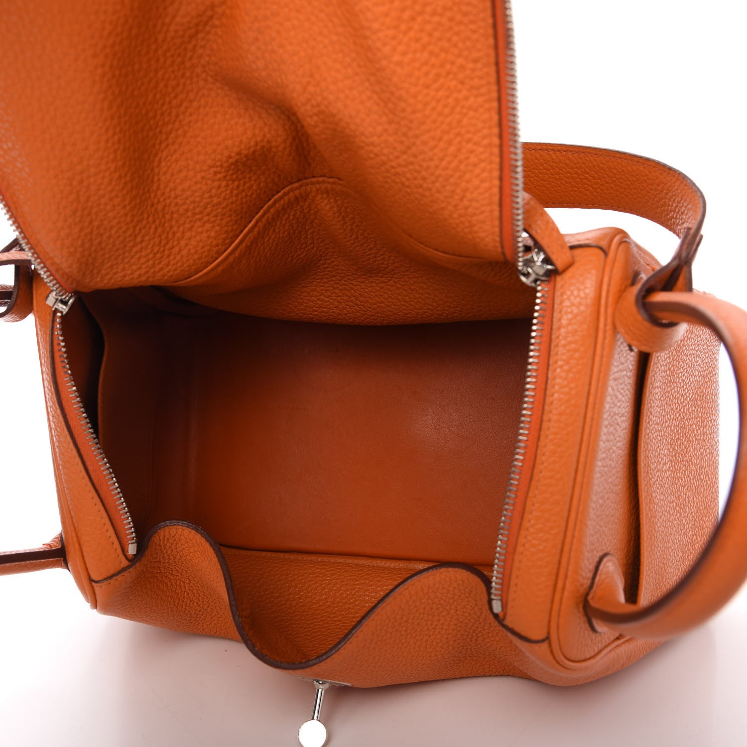 Hermes Taurillon Clemence Lindy 30 Orange 5 of 14
