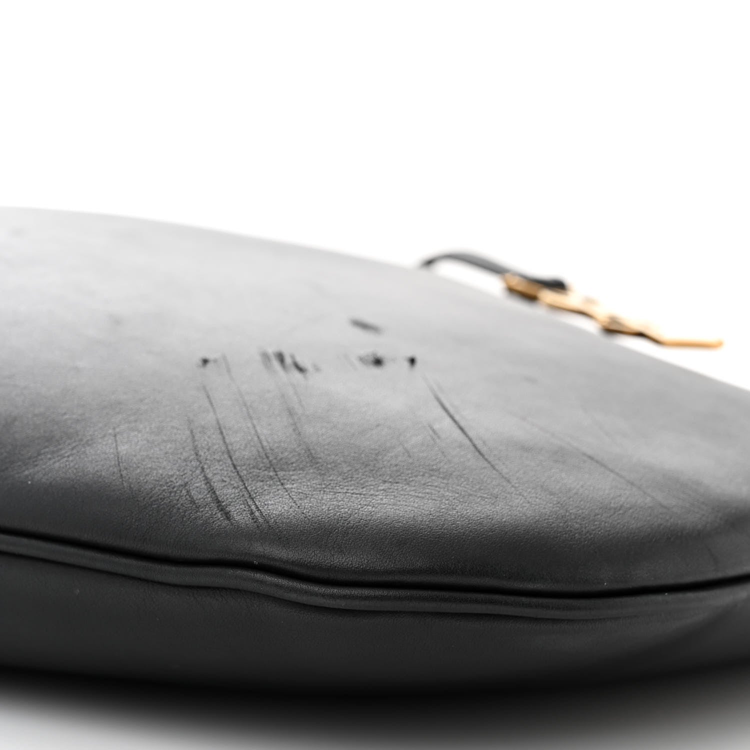 Saint Laurent Smooth Calfskin Paris VII Large Flat Hobo Black 11 of 15