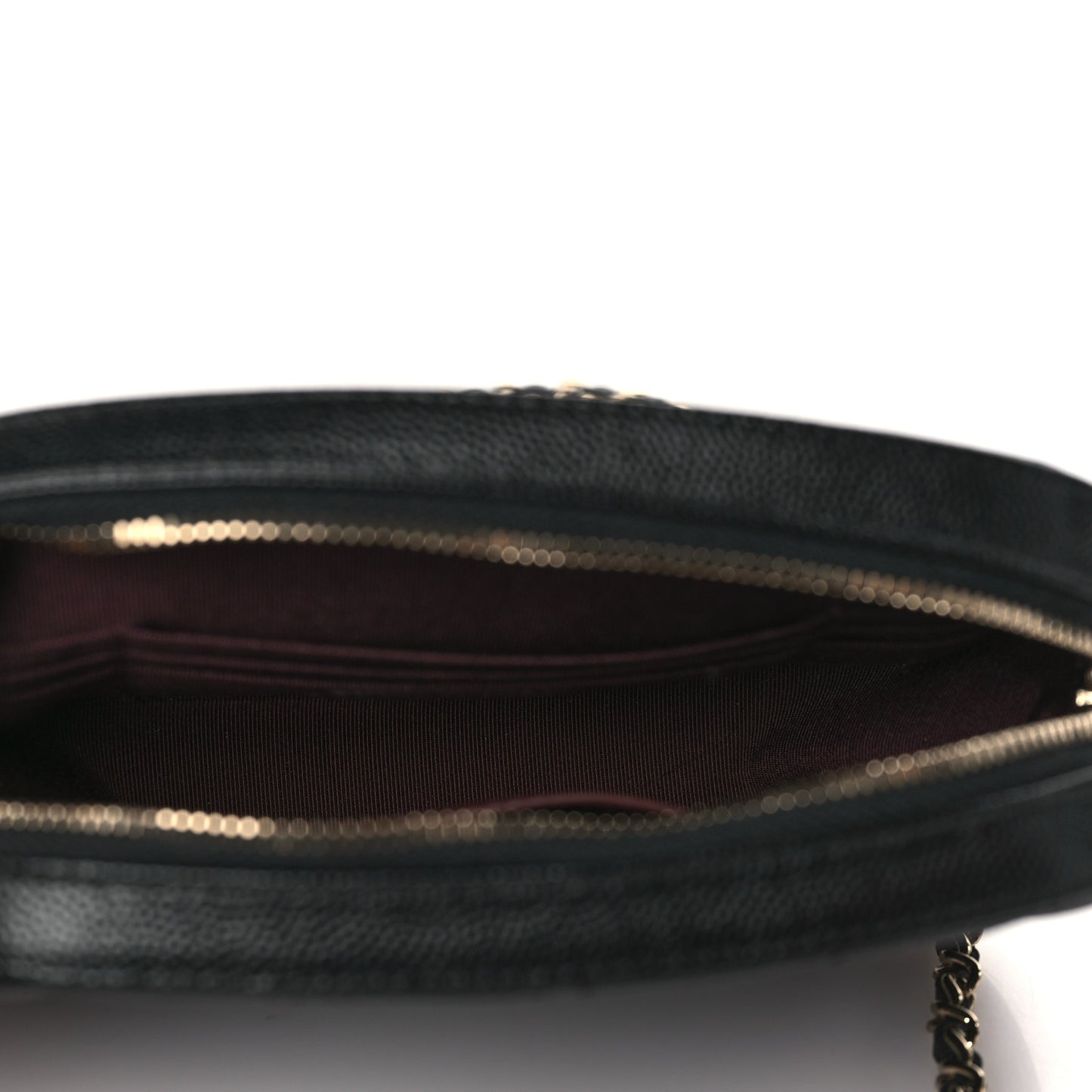 Caviar Quilted Vanity With Chain Black