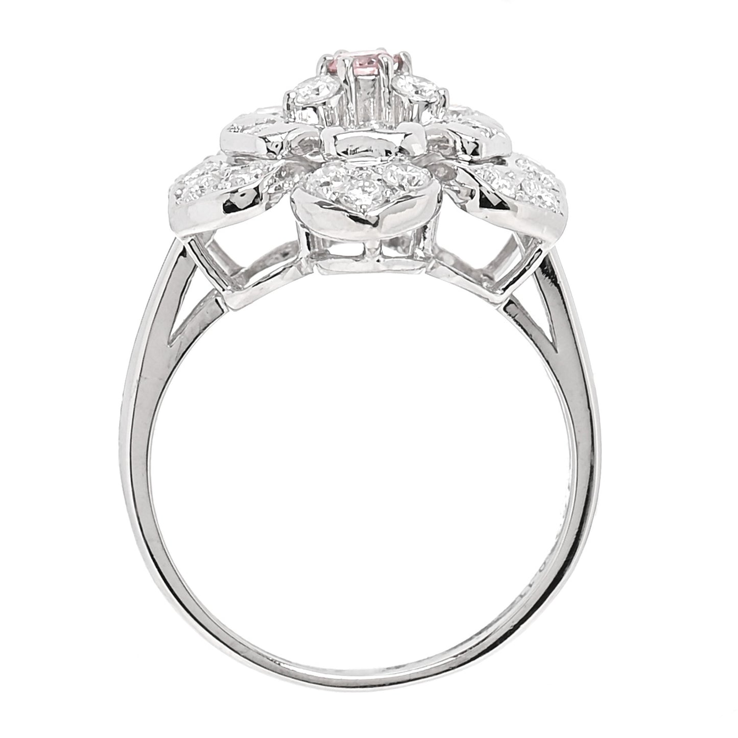 Platinum Pink Diamond 1.11ctw Flower Cocktail Ring 57 8
