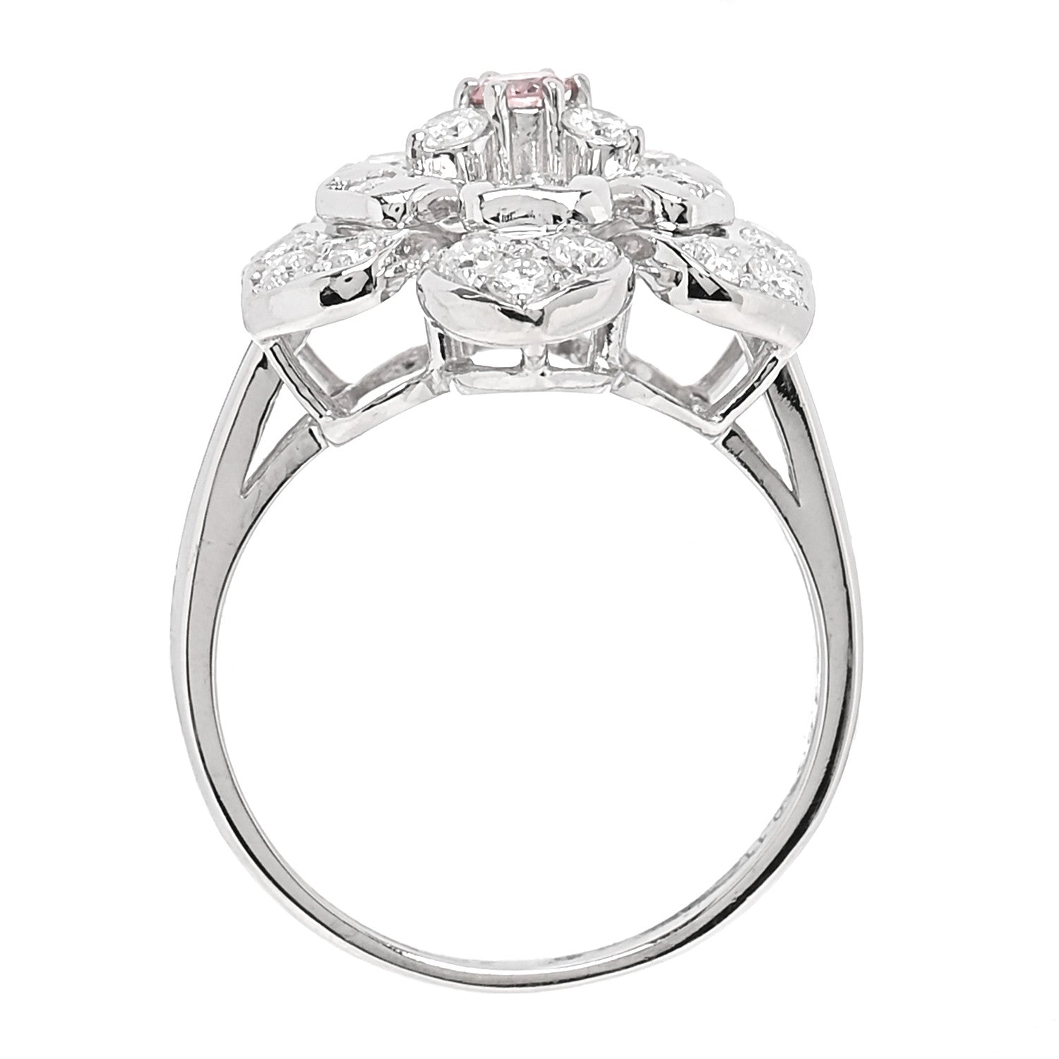 Parker & West by FASHIONPHILE Platinum Pink Diamond 1.11ctw Flower Cocktail Ring 57 8 5 of 10