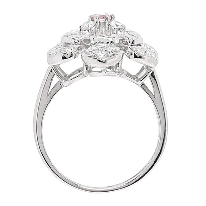 Parker & West by FASHIONPHILE Platinum Pink Diamond 1.11ctw Flower Cocktail Ring 57 8 5 of 10