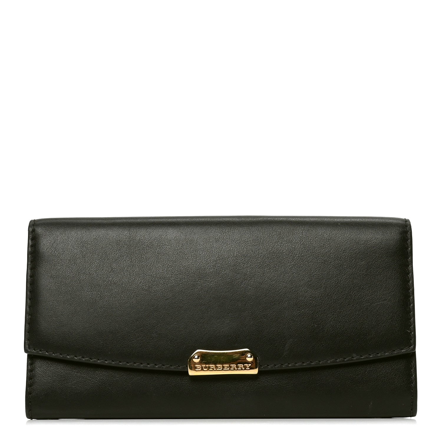 Burberry Grain Calfskin Continental Wallet Black 1 of 5