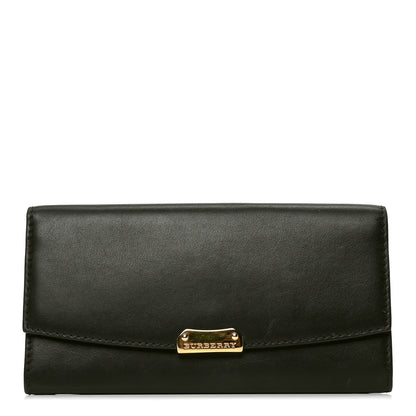Burberry Grain Calfskin Continental Wallet Black 1 of 5
