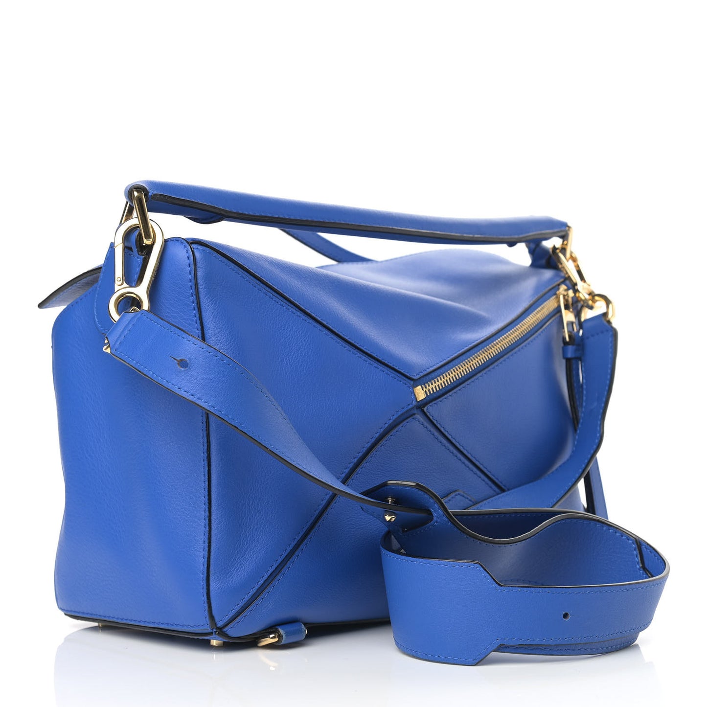 Calfskin Medium Puzzle Bag Electric Blue