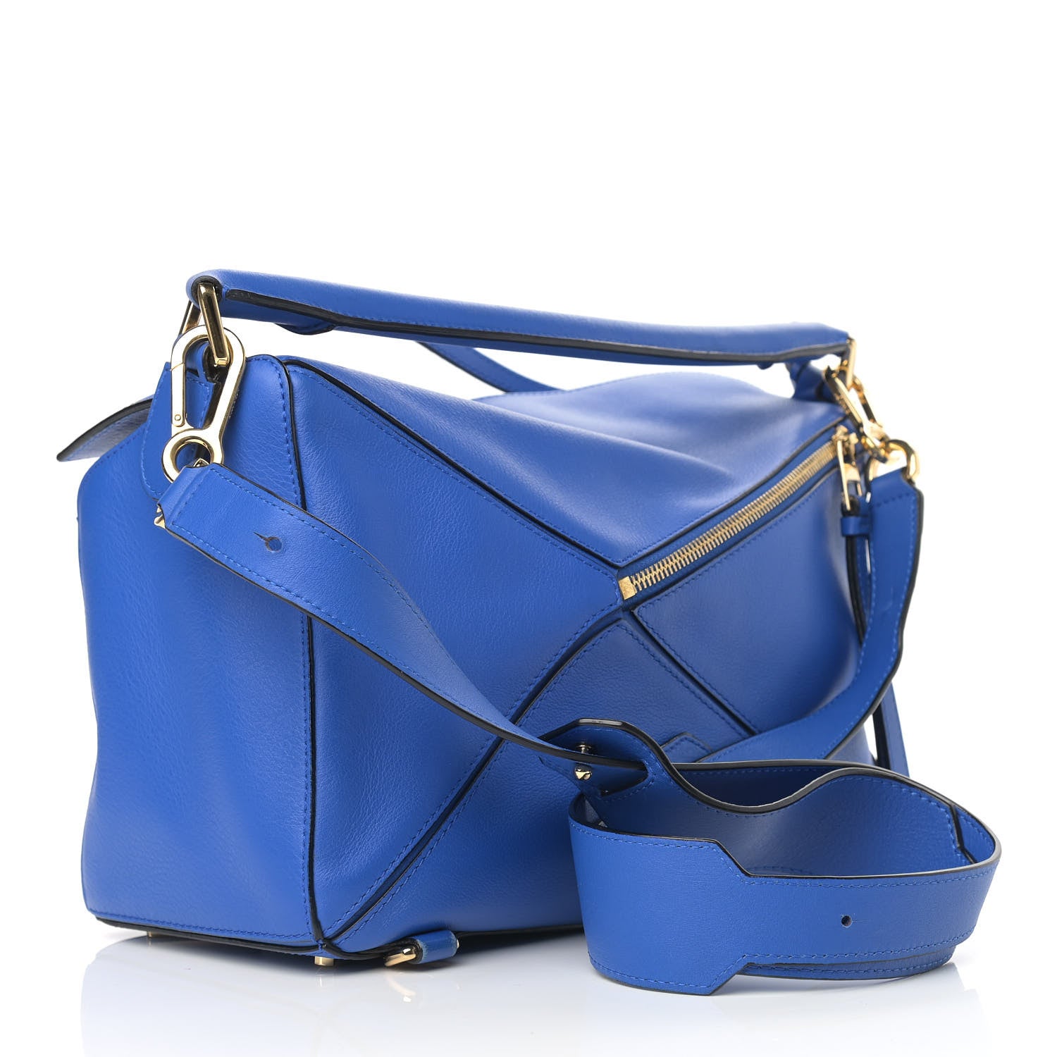 Loewe Calfskin Medium Puzzle Bag Electric Blue 3 of 13