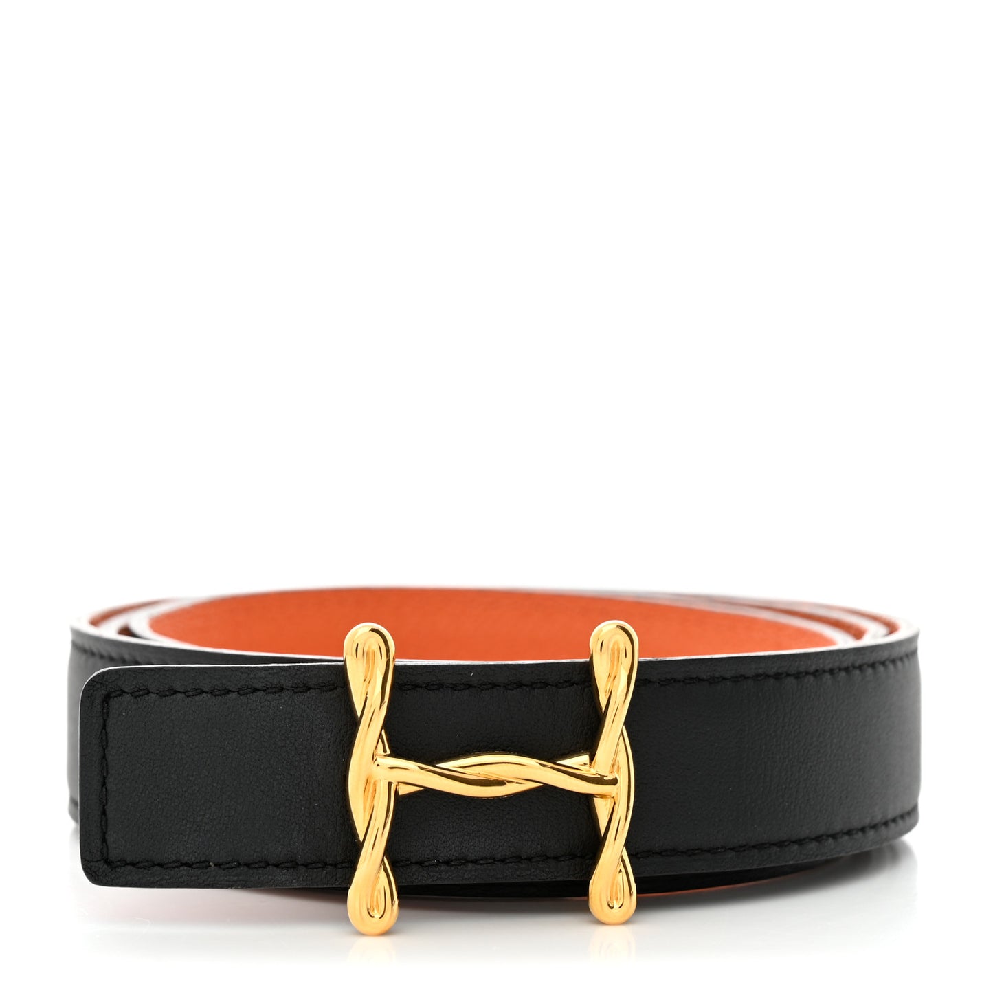Swift Epsom 24mm H Torsade Belt 80 32 Black Orange