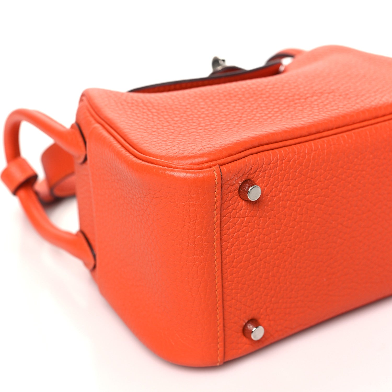 Hermes Taurillon Clemence Mini Lindy 20 Feu 9 of 10