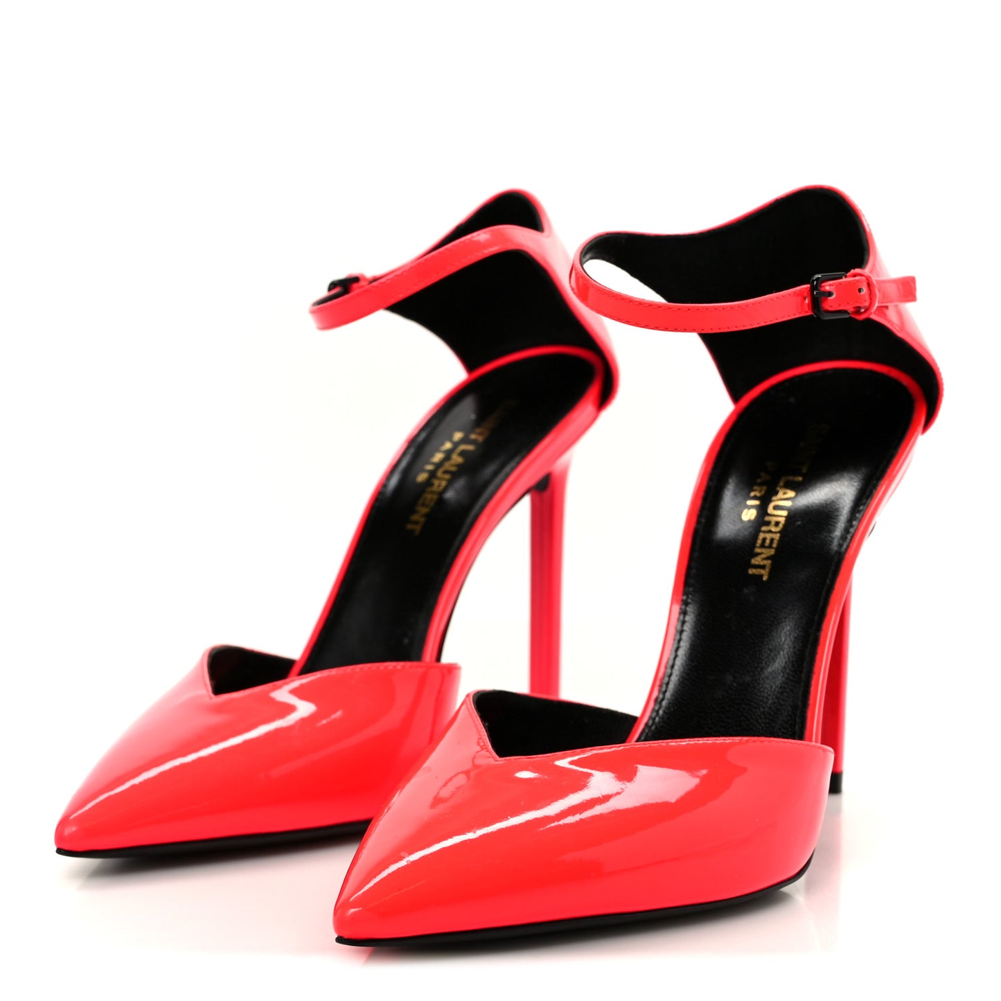 Patent Anja 105 Ankle Strap Pointed Pumps 37 Fuxia Fluo