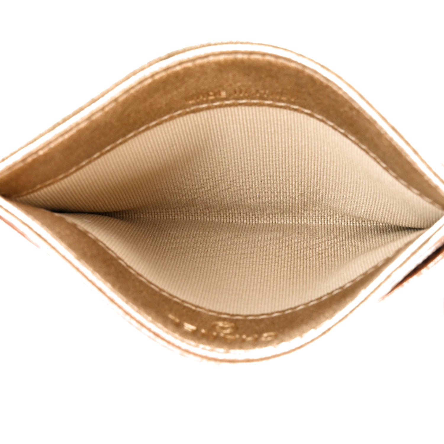 Chanel Metallic Lambskin Quilted CC Card Holder Gold 5 of 9