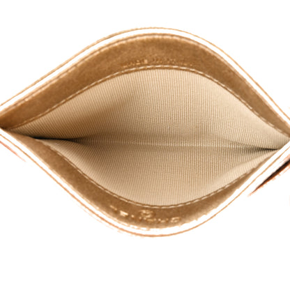 Chanel Metallic Lambskin Quilted CC Card Holder Gold 5 of 9