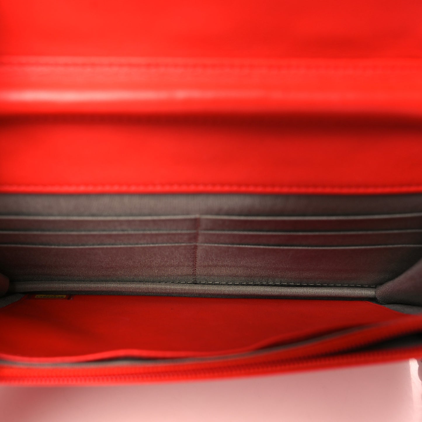 Patent Quilted Brilliant Wallet On Chain WOC Red