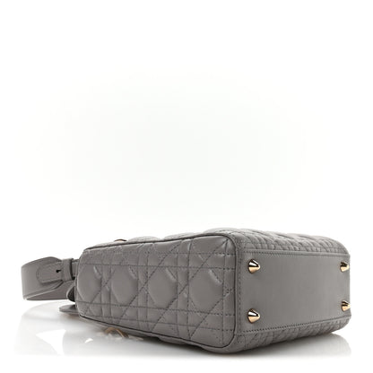 Christian Dior Lambskin Cannage Small Lucky Badges My Lady Dior Grey 4 of 11