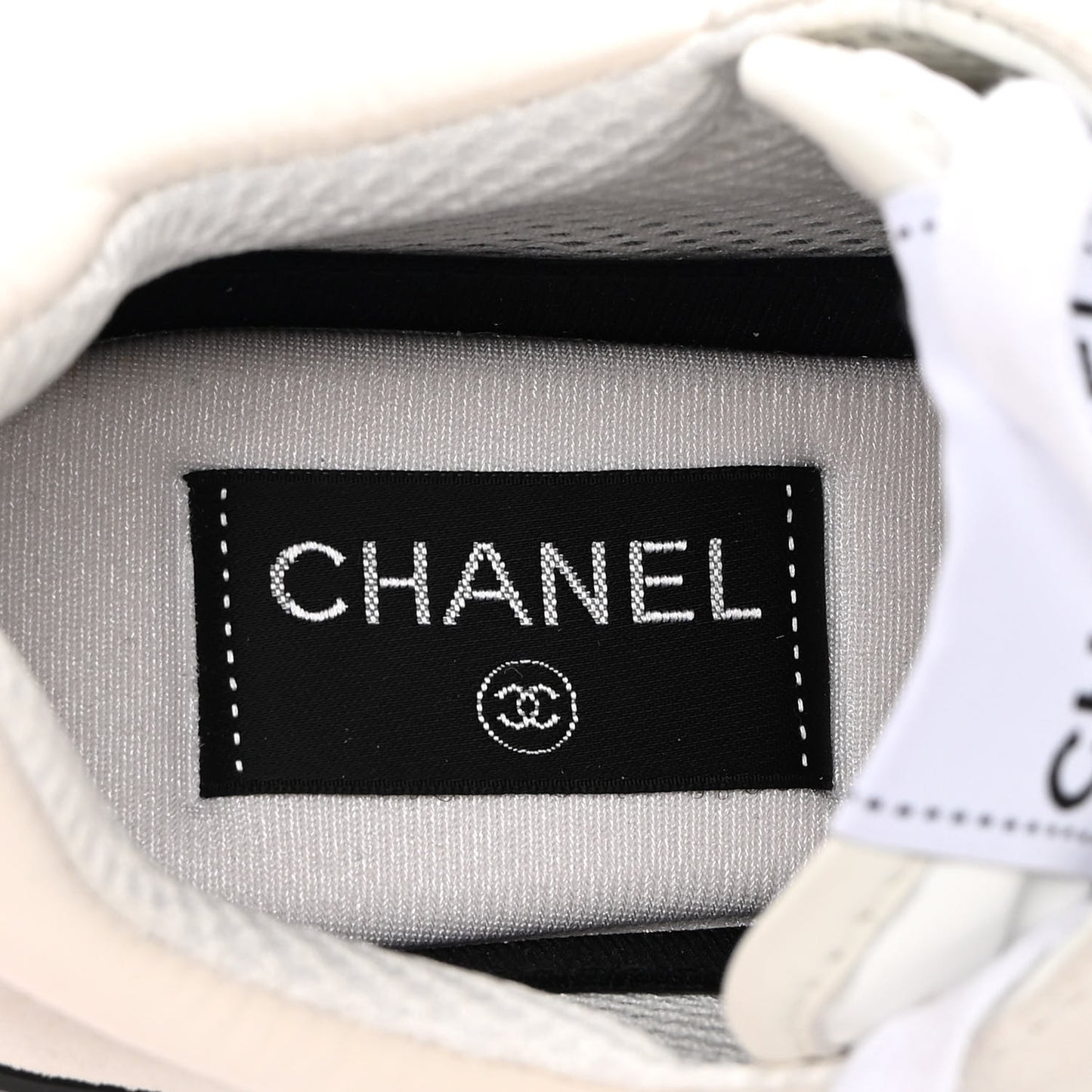 Calfskin Mesh Lycra Suede Womens Logo Sneakers 38.5 White