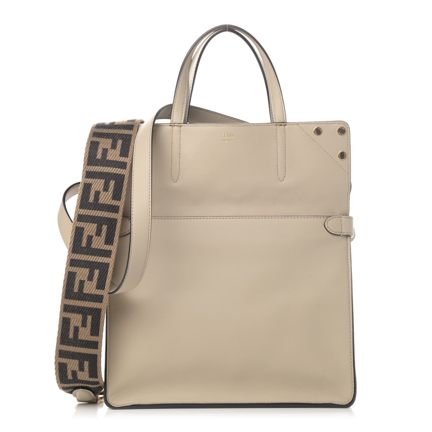 Fendi Vitello Grace FF 1974 Small Flip Tote Nuvola Notte Ice 2 of 6
