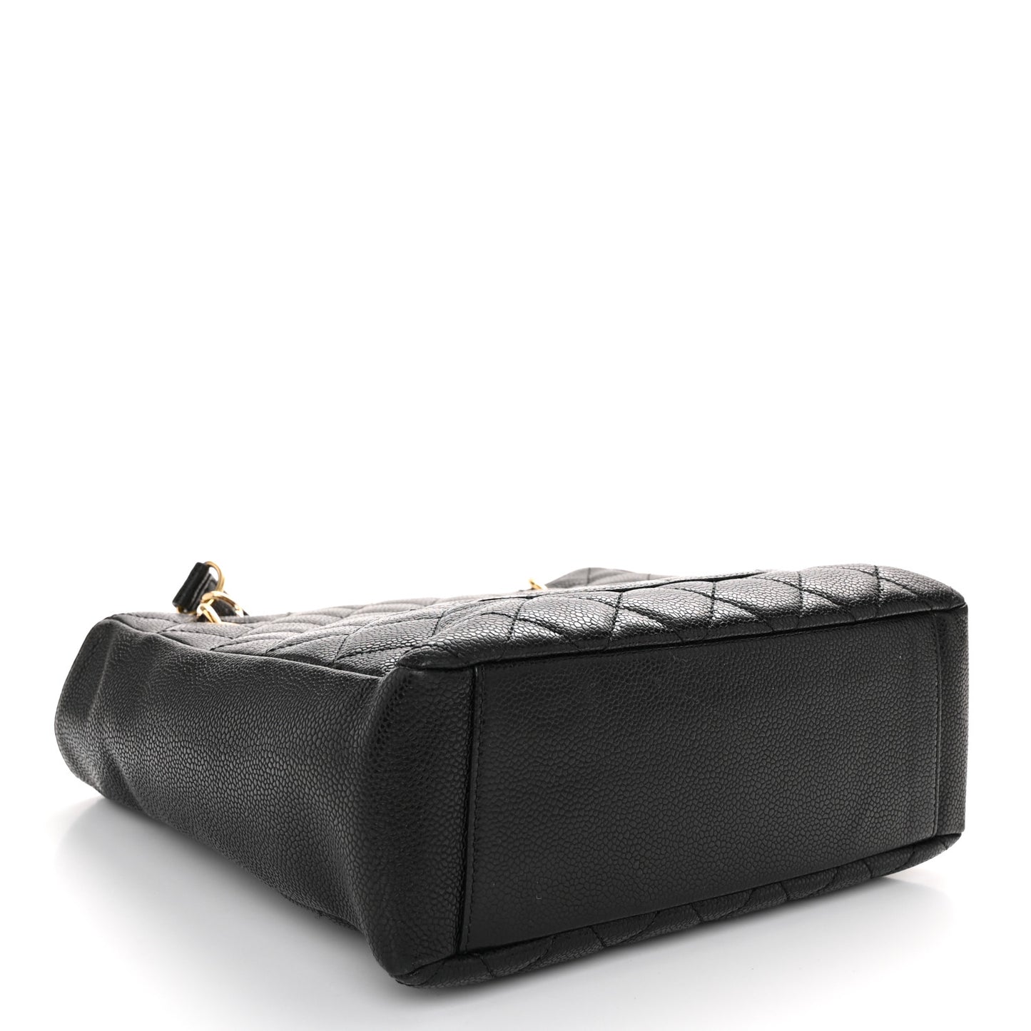 Caviar Quilted Petit Shopping Tote PST Black