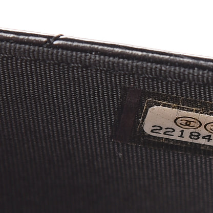 Chanel Glazed Calfskin Quilted Boy Wallet On Chain WOC Black 8 of 12