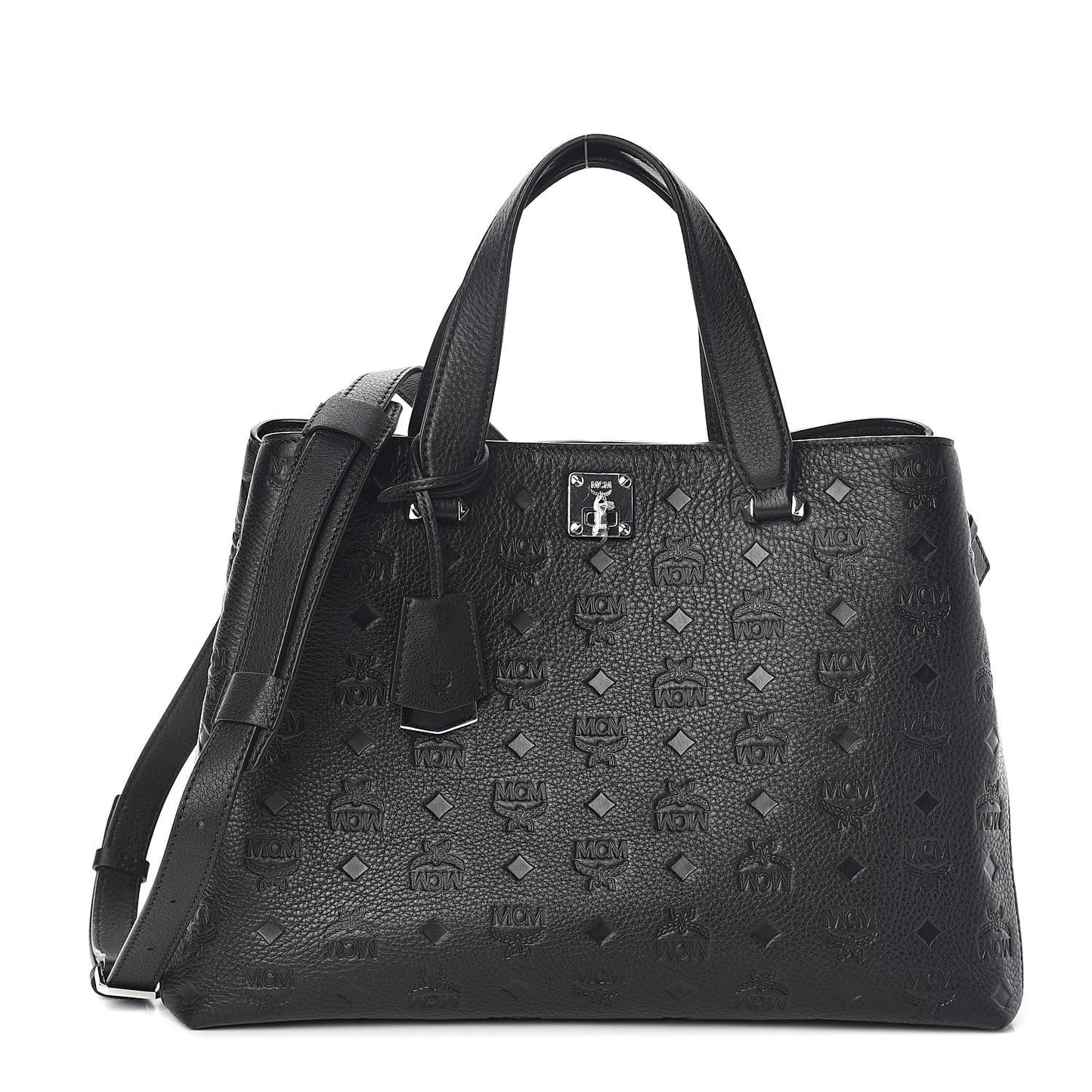 Calfskin Ottomar Monogram Large Essential Tote Black