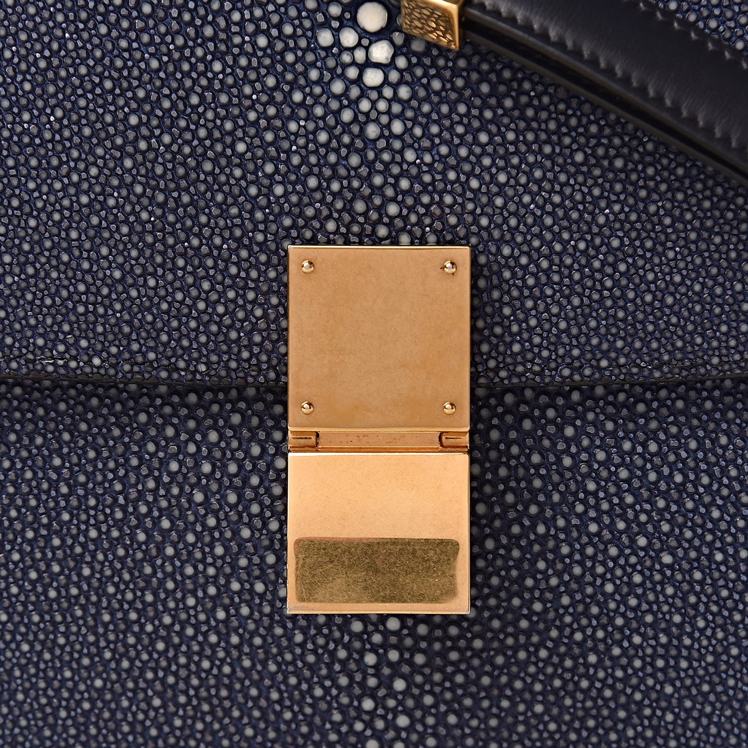 Celine Stingray Medium Classic Box Flap Bag Navy 14 of 14