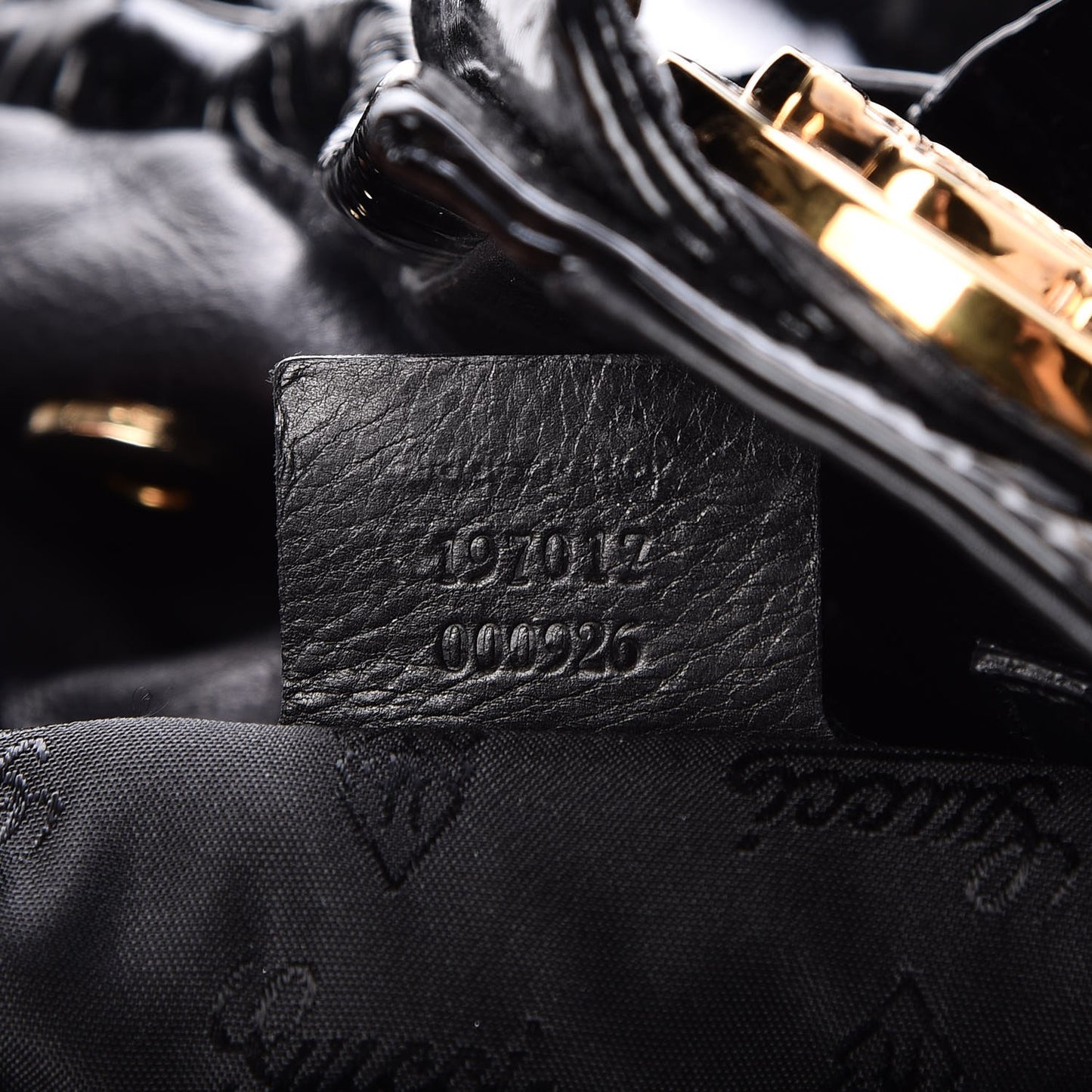 Patent Large Hysteria Top Handle Bag Black