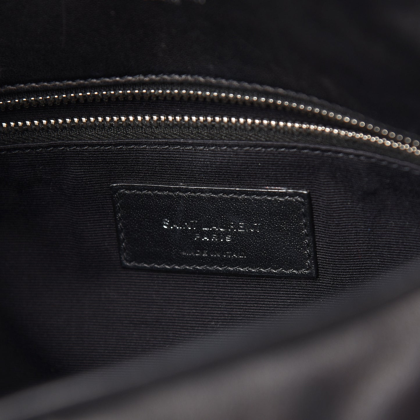 Lambskin Quilted Medium Loulou Puffer Monogram Chain Satchel Black