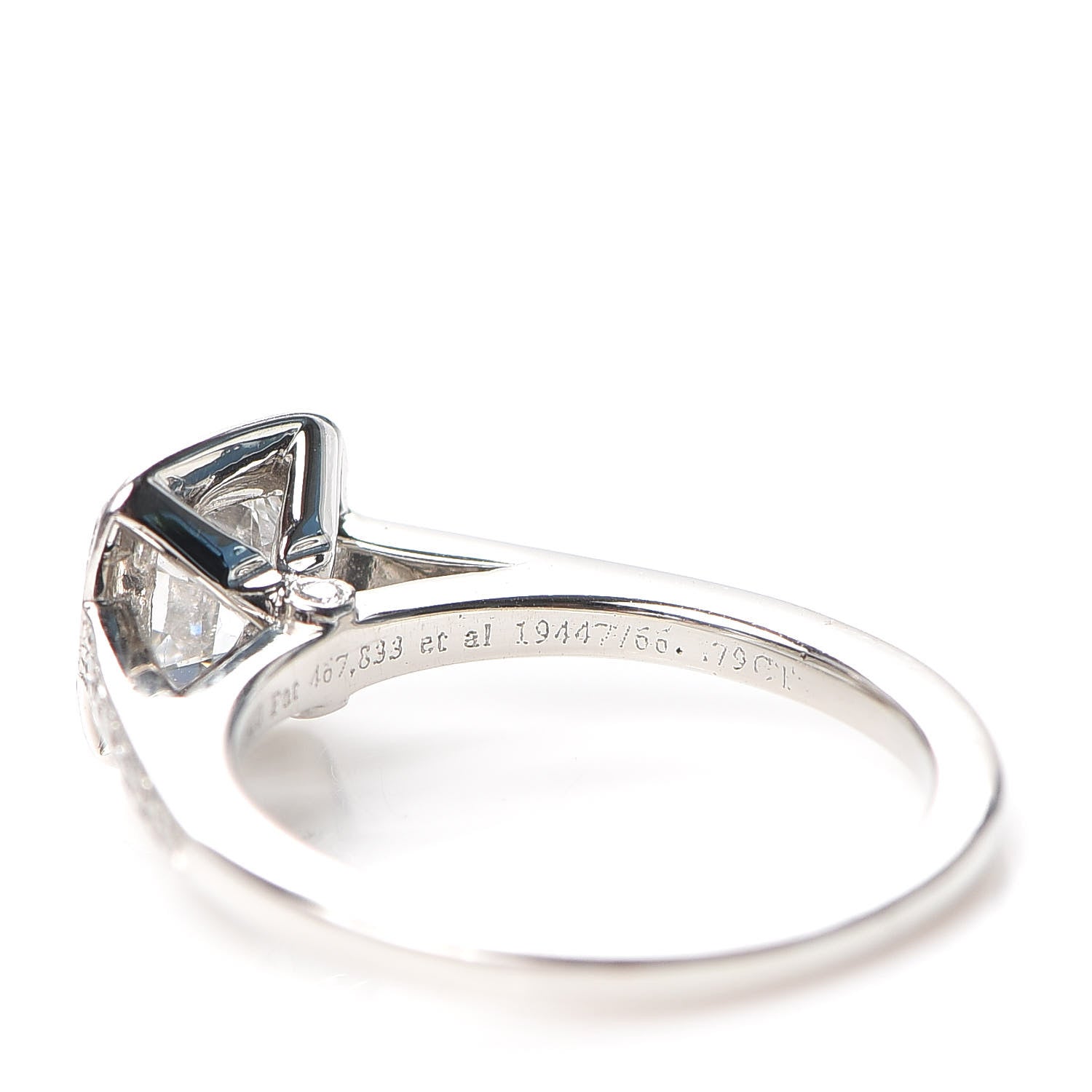 Tiffany Platinum Diamond .79ct Legacy Engagement Ring 47 4.25 6 of 7