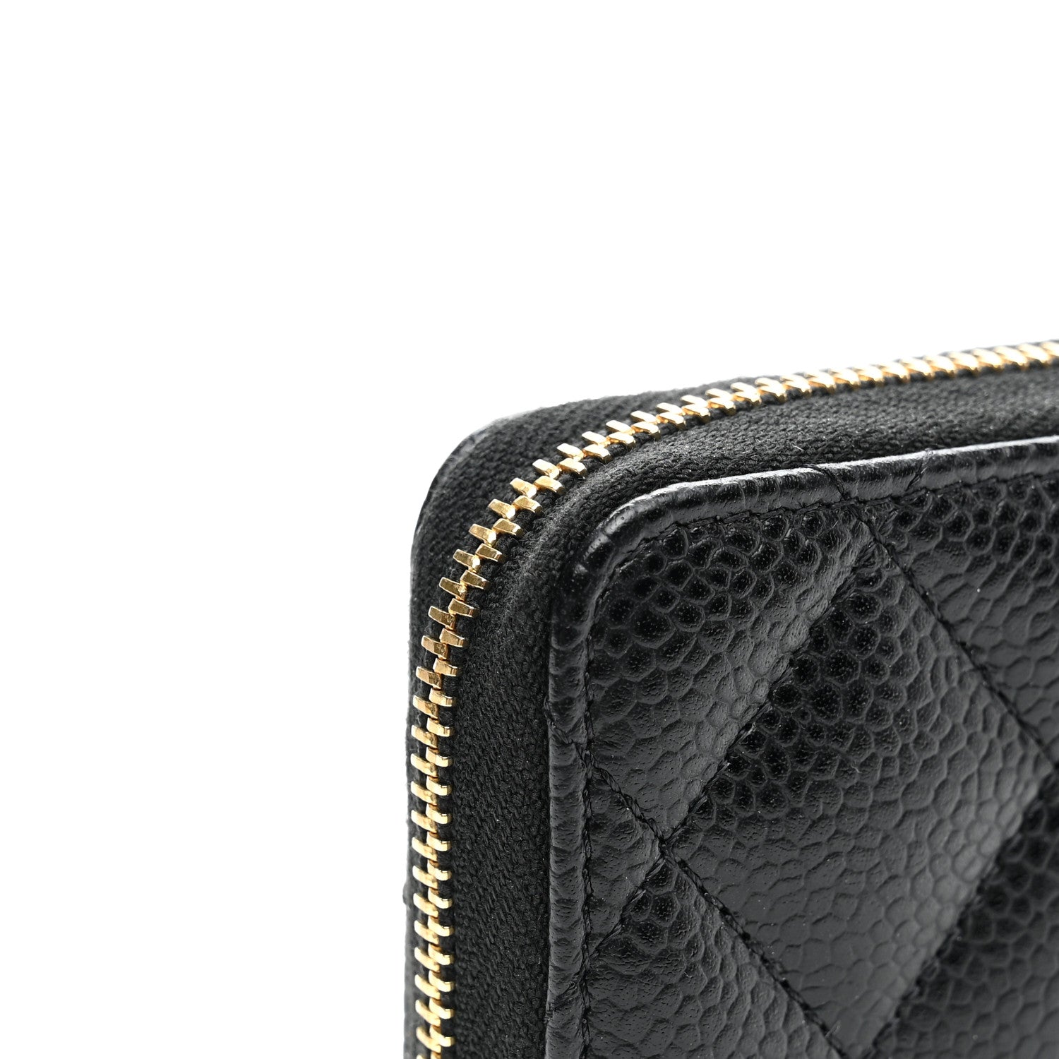 Chanel Caviar Quilted Zip Coin Purse Black 9 of 10