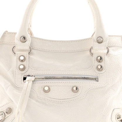 Balenciaga Agneau Arena Silver Hardware Small Le City Optic White 8 of 14