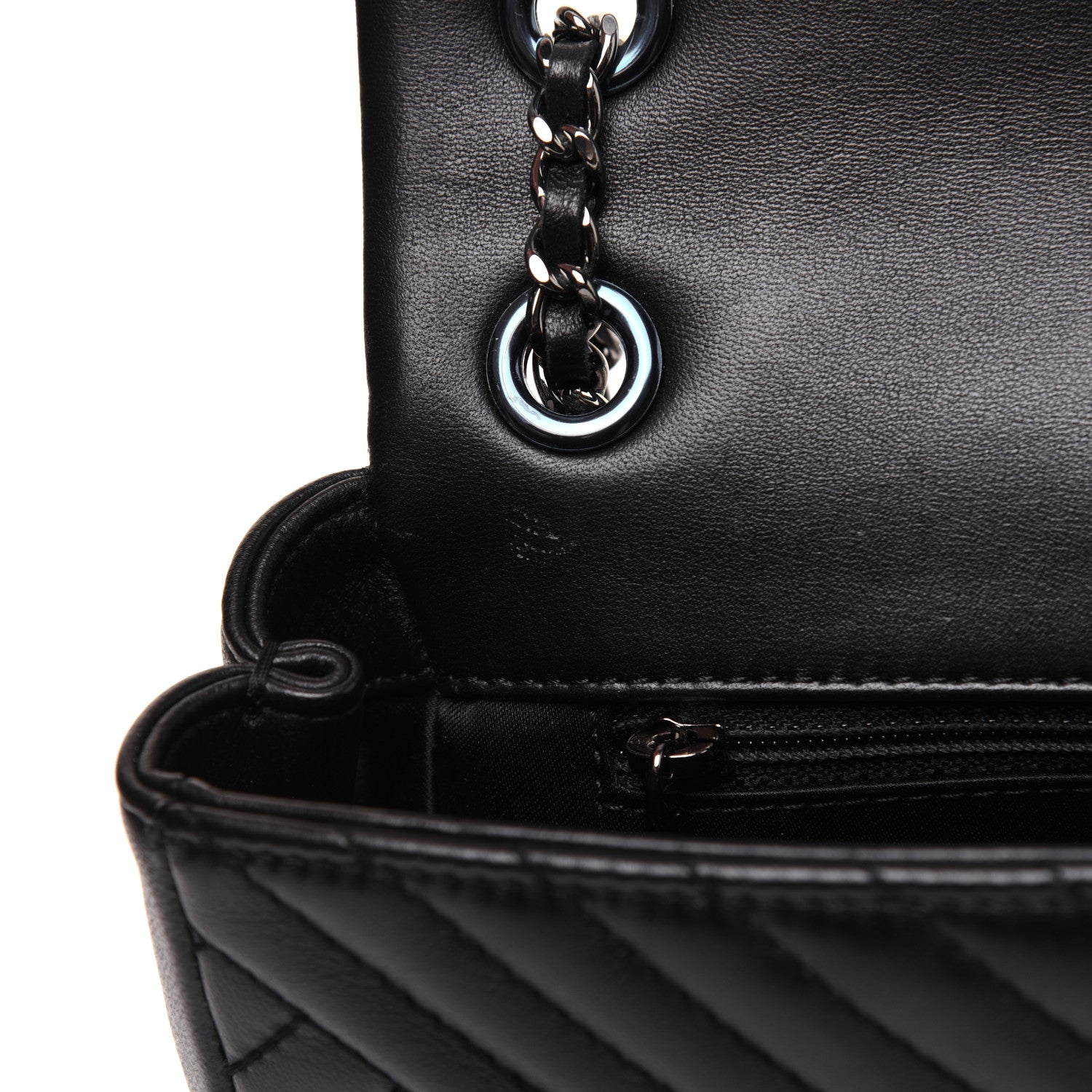 Chanel Lambskin Small CC Crossing Flap Black 14 of 17