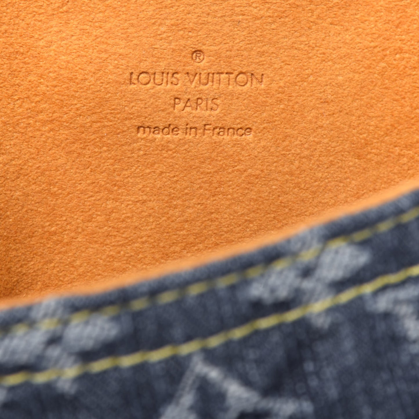 Monogram Denim Pochette Plat Clutch Blue