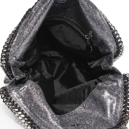 Stella McCartney Metallic Linen Falabella Grey 5 of 10