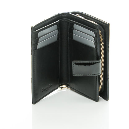 Christian Dior Patent Cannage Lady Dior Eden Wallet Black 5 of 8