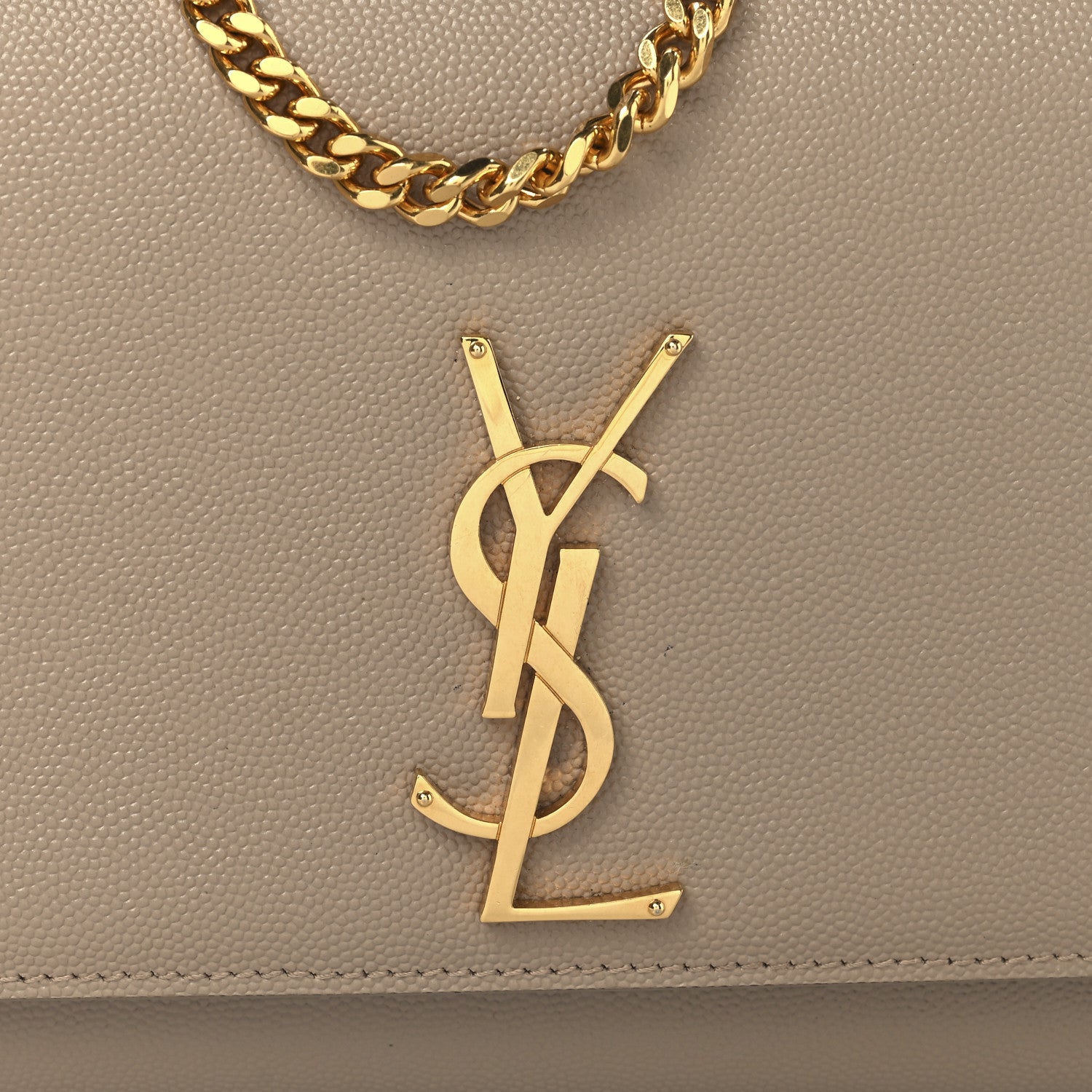 Saint Laurent Grain De Poudre Medium Monogram Kate Satchel Nude Powder 7 of 11