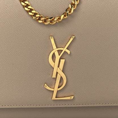 Saint Laurent Grain De Poudre Medium Monogram Kate Satchel Nude Powder 7 of 11