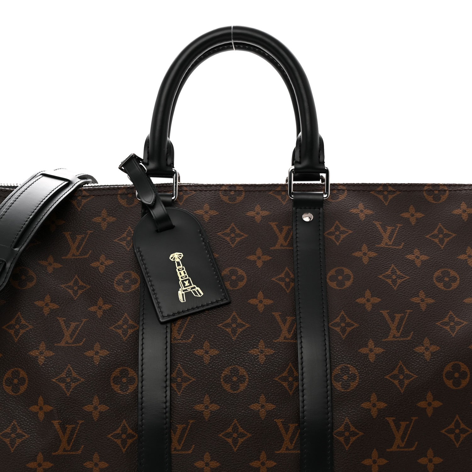 Louis Vuitton Monogram Macassar Keepall Bandouliere 45 6 of 8