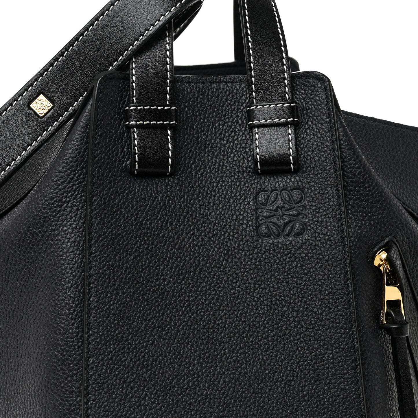 Calfskin Small Hammock Shoulder Bag Midnight Blue Black