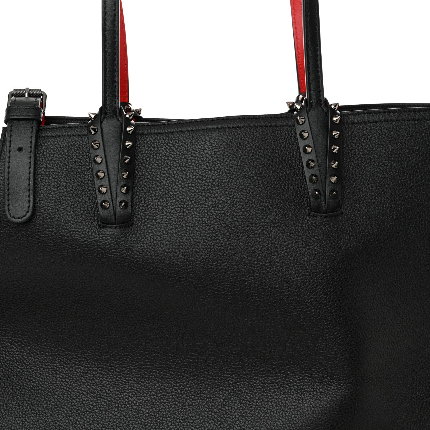 Christian Louboutin Calfskin Spikes Cabawouaf Dog Carrier Tote Black 8 of 10