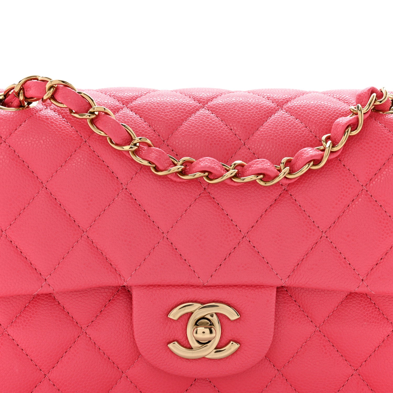 Chanel Shiny Caviar Quilted Small Double Pink 8 of 11