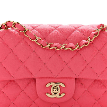 Chanel Shiny Caviar Quilted Small Double Pink 8 of 11