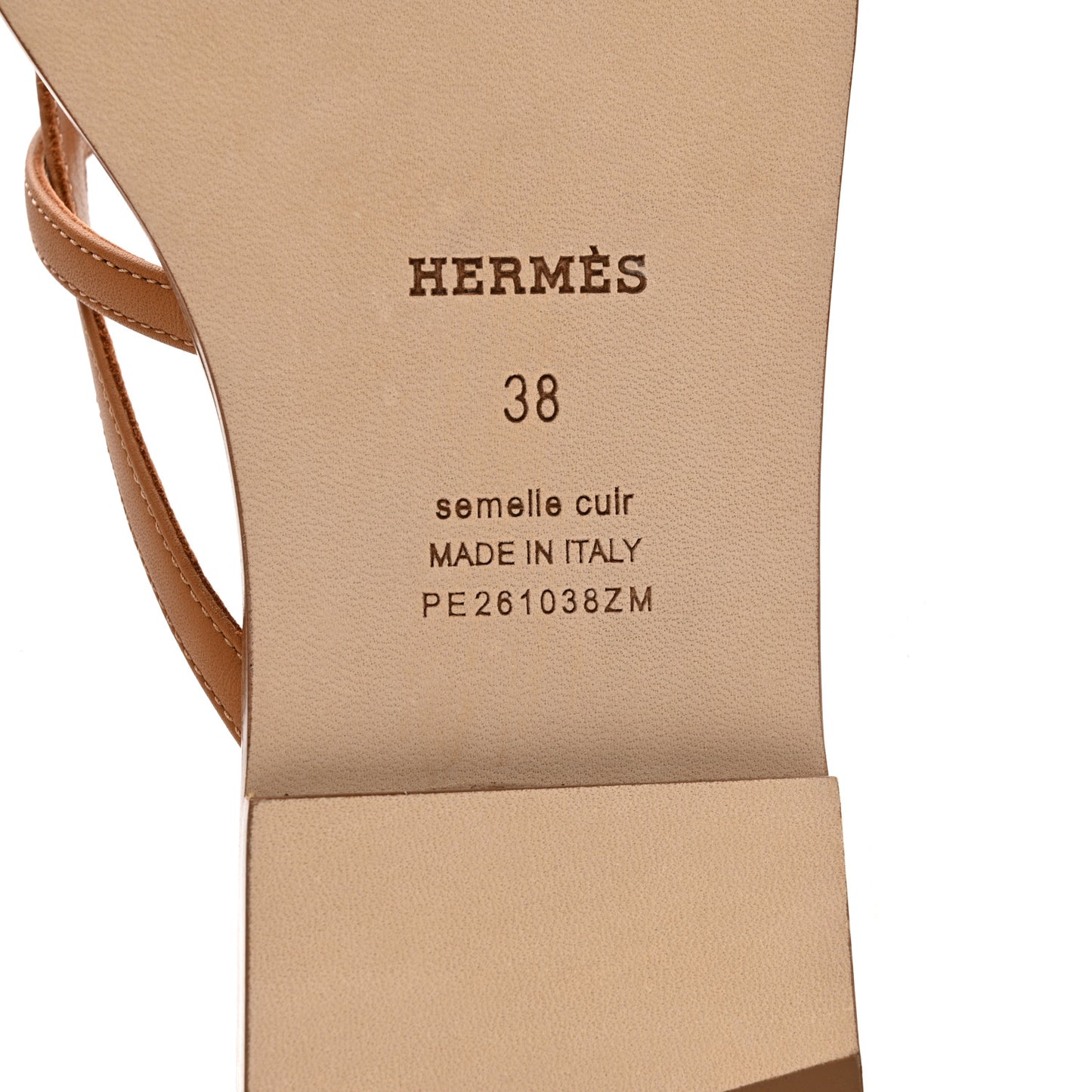 Calfskin Miss Sandals 38 Naturel