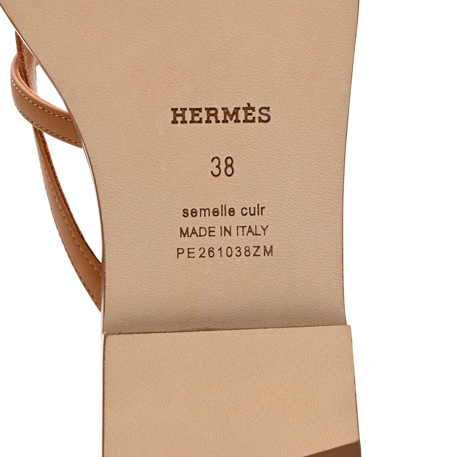 Hermes Calfskin Miss Sandals 38 Naturel 8 of 10