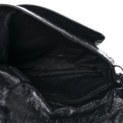 Saint Laurent Crinkled Calfskin Matelasse Monogram Medium Niki Chain Satchel Black 5 of 11