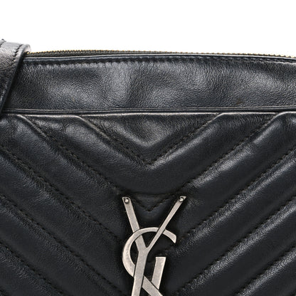 Saint Laurent Calfskin Matelasse Monogram Lou Camera Bag Black 8 of 13