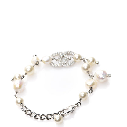 Chanel Pearl Crystal CC Bracelet Pearly White 1 of 3