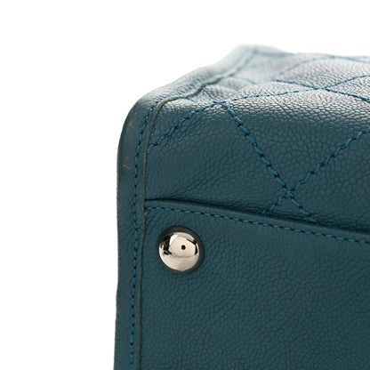 Chanel Caviar Quilted Deauville Bowling Bag Blue 13 of 13